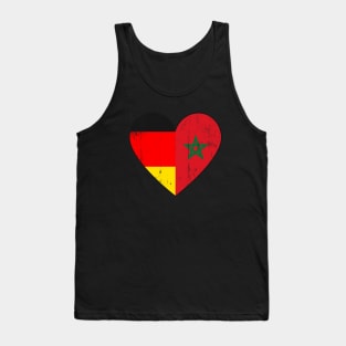 German And Moroccan Flag Heart Morroco Tank Top